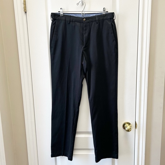Haggar Men's Chino Pants Casual Cotton Black Size 32 - Picture 2 of 14